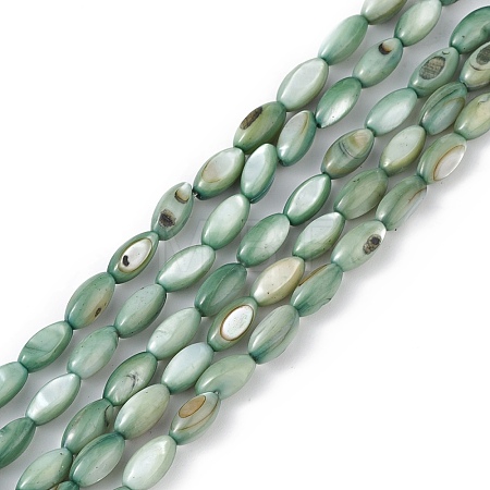 Natural Freshwater Shell Dyed Beads Strands SHEL-M018-13-11-1
