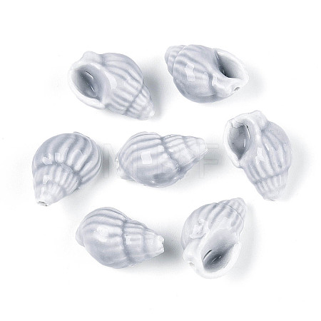 Handmade Printed Porcelain Beads PORC-T133-01G-01-1