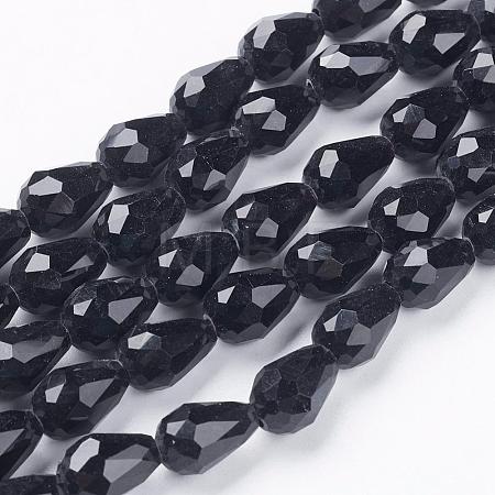 Faceted Glass Beads Strands X-GLAA-R024-11x8mm-13-1