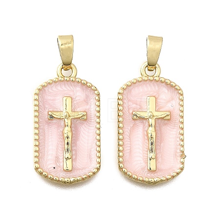 Brass Enamel Pendants KK-P336-14G-01-1