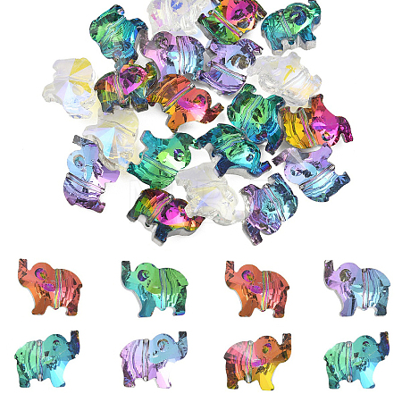 20Pcs Transparent Glass Beads GLAA-YW0005-34-1