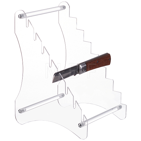 Acrylic Wall Mounted Sword Display Stands ODIS-WH0078-61B-1