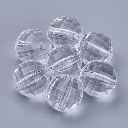 Transparent Acrylic Beads X-TACR-Q254-8mm-V01-1