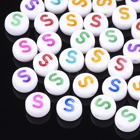 Initial Acrylic Beads OACR-E001-20S-1