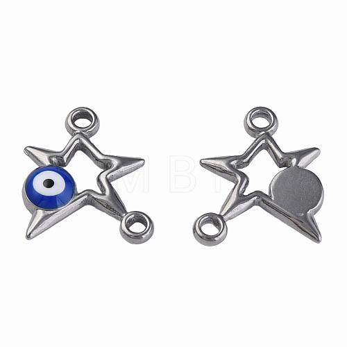 304 Stainless Steel Enamel Connector Charms STAS-N087-62-03P-1