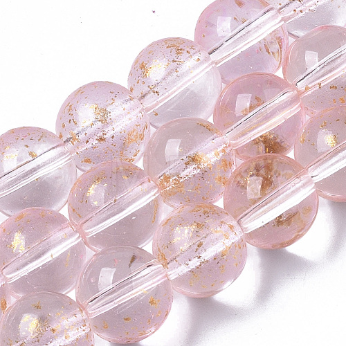 Transparent Spray Painted Glass Bead Strands GLAA-N035-03D-B06-1