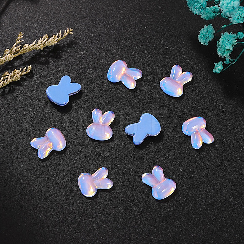 Rabbit Head Glass Cabochons PW-WG7DE7E-01-1