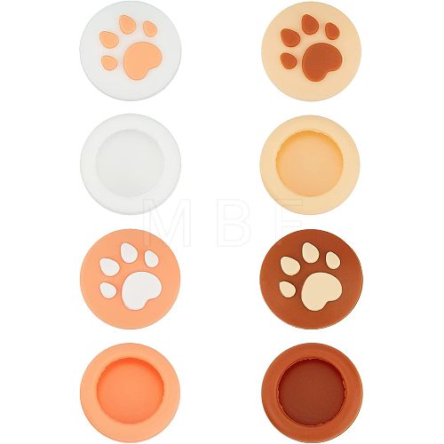 SUPERFINDINGS 2 Sets 2 Styles Silicone Replacement Cat Paw Thumb Grip Caps AJEW-FH0001-43-1