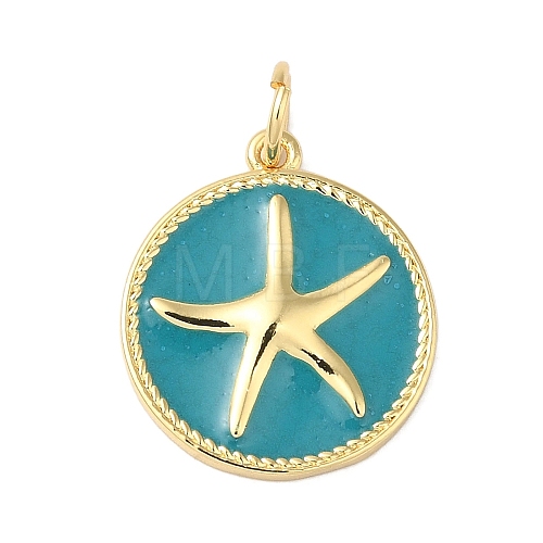 Rack Plating Brass Enamel Pendants KK-B092-19G-02-1