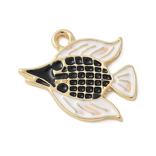 Ocean Theme Alloy Enamel Pendants ENAM-A009-02G-05-1