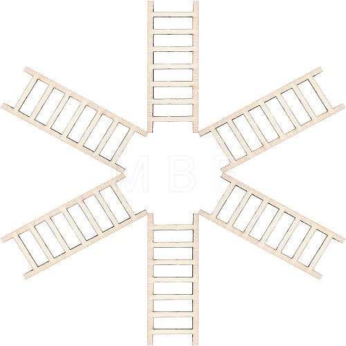 Ladder Unfinished Wooden Ornaments WOOD-WH0100-31-1