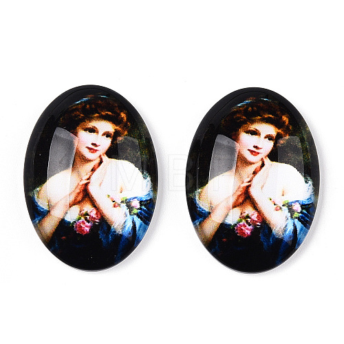 Glass Cabochons GGLA-T004-01B-1