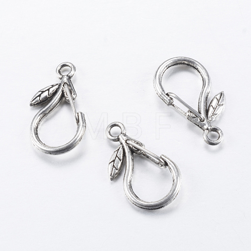 Tibetan Style Alloy Keychain Clasp Findings X-TIBE-T002-34AS-NR-1