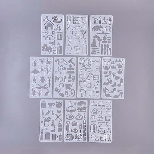 Plastic Drawing Painting Stencils Templates DIY-WH0157-06A-1