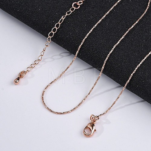 Brass Cardano Chain Necklaces for Women NJEW-D302-02RG-1