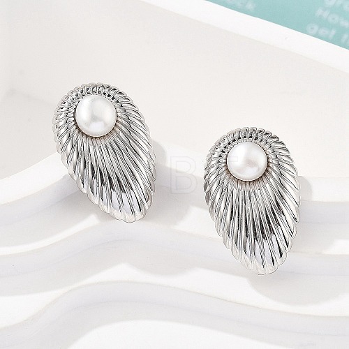 304 Stainless Steel Stud Earrings EJEW-S246-02P-1