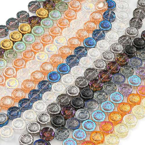 Electroplate Glass Beads Strands EGLA-G037-10A-1