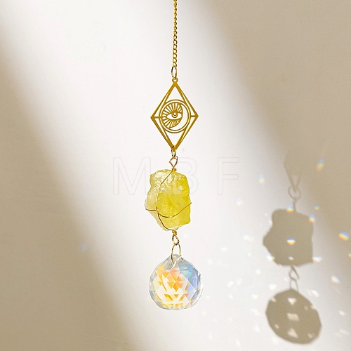 Glass Pendant Decorations PW-WGE7485-09-1