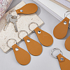 16Pcs Teardrop PU Leather Keychains KEYC-DC0001-47A-5