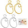 20 Pairs 2 Colors Brass Earring Hooks KK-BBC0002-65-1