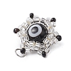 Beaded Star Eye Charms PALLOY-MZ00574-01-4