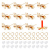 GOMAKERER DIY Bowknot Brass Stud Earring Making Findings Kits DIY-GO0001-33-1