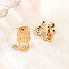 4 Pairs 304 Stainless Steel Stud Earrings EJEW-G469-02G-03-3
