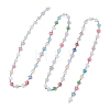 Iron Glass Handmade Star Link Chains AJEW-JB01435-01-2