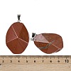 Natural Red Jasper Pendants G-C140-06E-3