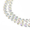 Electroplate Transparent Glass Beads Strands EGLA-N002-36-C04-3