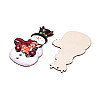 24Pcs UV Single Face Printed Wood Pendant Decorations WOOD-N020-35-3