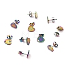 Ion Plating(IP) 304 Stainless Steel Stud Earring Findings STAS-I183-04A-M-1
