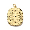 Rack Plating Brass Pave Cubic Zirconia Enamel Pendants KK-O142-57G-01-2