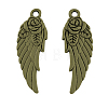 Tibetan Style Alloy Wing Pendants TIBEP-A16767-AB-NR-1
