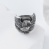 304 Stainless Steel Snake with Eagle Finger Rings for Men TH9949-4-2
