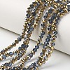 Electroplate Transparent Glass Beads Strands EGLA-A034-T6mm-O02-1