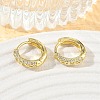 Brass Micro Pave Cubic Zirconia Hoop Earrings KK-CBA30C7-10G-2