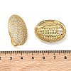Brass Micro Pave Clear Cubic Zirconia Hoop Earrings EJEW-C182-01G-5