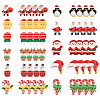 55pcs 11 styles Opaque Christmas Resin Cabochons CRES-GA0001-13-1