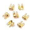 Rack Plating Brass Bead Tips KK-P274-02D-G-1