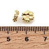 Brass Micro Pave Clear Cubic Zirconia Spacer Beads KK-Z156-13G-02-2