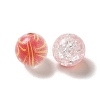 Duotone Spray Painted Crackle Acrylic Beads OACR-G029-02J-2