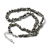 Natural Dalmatian Jasper Chip Beaded Necklaces for Men Women NJEW-G159-01O-4