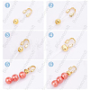 100Pcs 2 Colors Brass Wire Guardian KK-BBC0028-58A-6