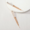 Cross Alloy Rhinestone Chain Tassel Stud Earrings WGF2F09-01-2