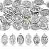 30Pcs 6 Styles Religion Tibetan Style Alloy Pendants FIND-FS0005-01-1