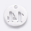 Non-Tarnish 304 Stainless Steel Pendants STAS-F233-14-P-2
