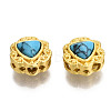 4-Hole Synthetic Turquoise Beads KK-S310-38A-3