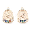 Brass Micro Pave Colorful Cubic Zirconia Pendants KK-N216-578LG-2