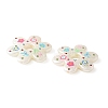 Printed Opaque Acrylic Beads OACR-B054-01V-2